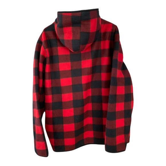 Arsens Men’s XXL Red Buffalo Plaid Faux Fur Hooded Jacket PO# 23473 - Picture 2 of 14